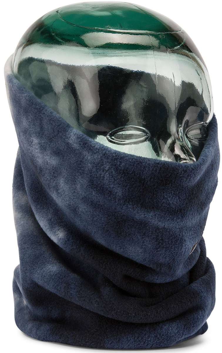 Volcom Women's Wilder Neckband - A navy blue fleece neck warmer with a small embroidered logo on the front.
