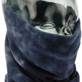 Volcom Women's Wilder Neckband - A navy blue fleece neck warmer with a small embroidered logo on the front.