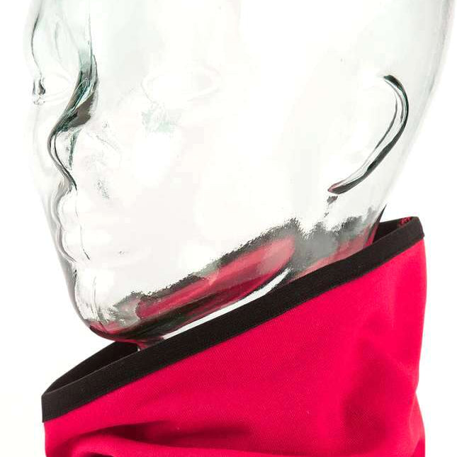 Volcom Polartec Neckband - A pink neck gaiter with a black trim and white logo patch on the front.