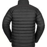 Volcom Puff Puff Give Insulated Jacket - A black insulated jacket with a high collar and horizontal quilting on the back.