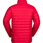Volcom Puff Puff Give Insulated Jacket - A red insulated jacket with a high collar and horizontal quilting on the back.