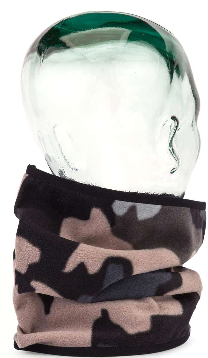 Volcom Removable Neckband - Camouflage patterned neckband with black trim and a tan background.