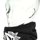Volcom Removable Neckband 2022 - Black neckband with white logo and patterned design on front.