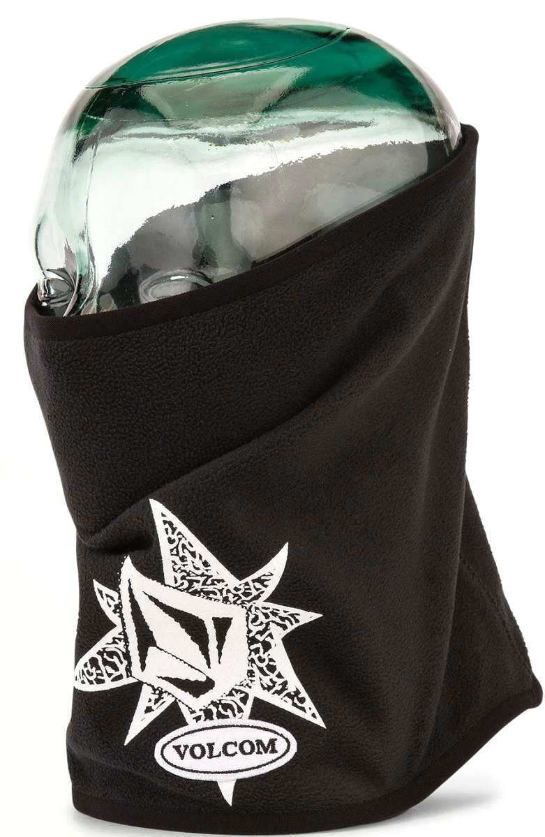 Volcom Removable Neckband 2022 - Black neckband with white logo and patterned design on front.