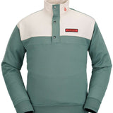 Volcom She Crew Half Zip Fleece 2023 - A heathered grey fleece with a crew neck and zippered front.