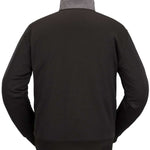 Volcom She Crew Half Zip Fleece 2023 - A black fleece zip-up sweatshirt with a crew neck and half-zip front, featuring a small logo on the left chest.