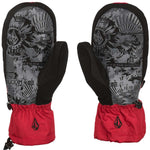 Volcom Stone Brighton Mittens - Mittens are black with a gray stone pattern and white accents.