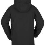Volcom Stone Stretch GORE-TEX Jacket 2023 - A black jacket with a hood, featuring a zippered front and two side pockets.