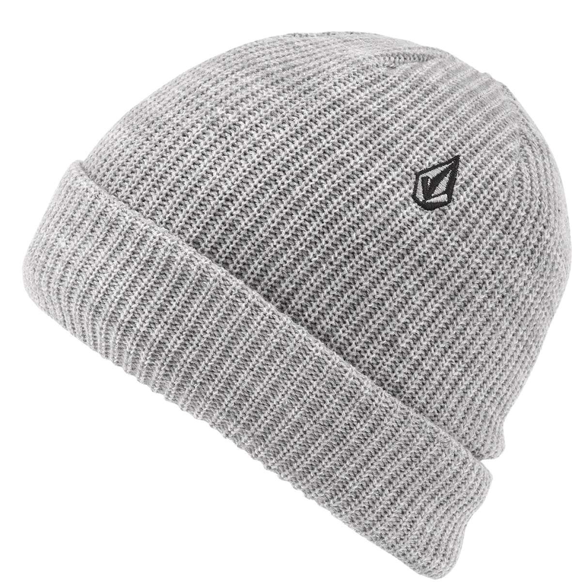 Volcom Sweep Lined Beanie 2022 - A light gray beanie with a black embroidered logo on the front.