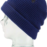 Volcom Sweep Lined Beanie 2023 - A navy blue beanie with a small embroidered logo on the front.