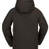 Volcom TDS 2L GORE-TEX Insulated Jacket 2022 - A black insulated jacket with a hood, featuring two zippered pockets on the front and adjustable cuffs.