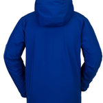 Volcom TDS 2L GORE-TEX Insulated Jacket 2022 - A royal blue jacket with a hood, featuring a zippered front and two side pockets.