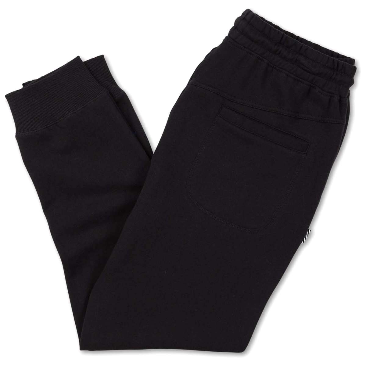Volcom USST Iconic Stone Pants 2022 - Black pants with a subtle stone pattern on the left leg.