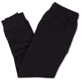 Volcom USST Iconic Stone Pants 2022 - Black pants with a subtle stone pattern on the left leg.