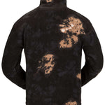 Volcom V Science Fleece Pullover 2023 - A black fleece pullover with a brown and white abstract pattern on the back.