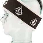 Volcom VCO Snow Headband 2023 - A black headband with a white logo and trim.
