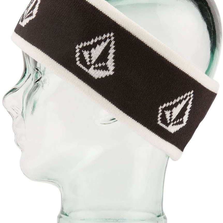 Volcom VCO Snow Headband 2023 - A black headband with a white logo and trim.