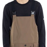 Volcom V.Co Sparta Bib Overall Pants 2024 - Black bib overalls with a white logo on the left leg and black straps.