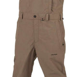 Volcom V.co Sparta Bib Overall Pants 2024 - Beige bib overalls with adjustable straps and black buckles.