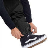 Volcom V.Co Sparta Bib Overall Pants 2024 - Black bib overalls with white stitching and a black zipper on the fly.