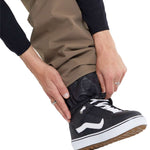 Volcom V.Co Sparta Bib Overall Pants 2024 - Black bib overalls with white stitching and silver zippers on front pockets.