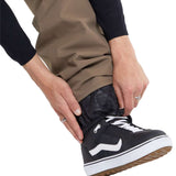 Volcom V.Co Sparta Bib Overall Pants 2024 - Black bib overalls with white stitching and silver zippers on front pockets.