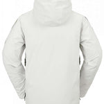 Volcom V.Co Stretch GORE-TEX Jacket 2024 - A white jacket with a hood, featuring black zippers and a green logo on the left chest.