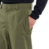 Volcom X Dustbox Pant 2024 - Olive green pants with a subtle pattern of darker olive stripes on the side seams.