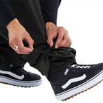 Volcom X Dustbox Pant 2024 - Black pants with a white stripe down the side and elastic waistband.