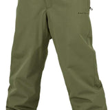 Volcom X Dustbox Pant 2024 - Olive green pants with a subtle pattern of small, darker olive green dots on the left thigh.