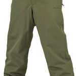 Volcom X Dustbox Pant 2024 - Olive green pants with a subtle black stripe down the side of each leg.
