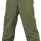Volcom X Dustbox Pant 2024 - Olive green pants with a subtle black stripe down the side of each leg.