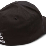Volcom - A black hat with a white logo on the front featuring a stylized "V" and the word "Dust Box".