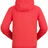 Volcom Youth Riding Fleece Hoodie 2023 - A coral-colored hoodie with a kangaroo pocket and drawstring hood.