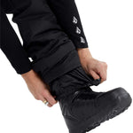 Volcom Women's Frochickie Insulated Pant - Black insulated snowboard pants with a white logo on the left leg.