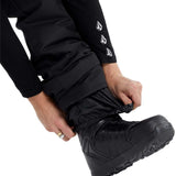 Volcom Women's Frochickie Insulated Pant - Black insulated snowboard pants with a white logo on the left leg.