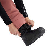Volcom Women's Frochickie Insulated Pant - Black insulated snow pants with a pink stripe down the side.