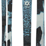 Volk Junior's Revolt 100 Ski 2023 - A black and white ski with a pattern of abstract shapes resembling paint splatters.