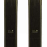 Volkl Mantra 102 Skis 2024 - Dark-colored skis with a subtle pattern on top and a black base.