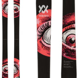 Volkl Revolt 90 Ski 2024 - Black ski with white lettering and a red stripe at the top.