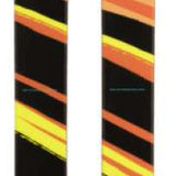 Volkl Revolt 96 Ski 2024 - A black ski with a white stripe down the middle and a red logo on top.
