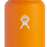 Hydro Flask - A wide-mouth water bottle with a screw-on lid, featuring a silver finish and a white logo on the front.