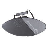 Hyperlite Wakesurf Bag 2023 - Gray bag with a white logo and black straps.