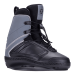 Hyperlite Junior's Optic 2-4 Wake Bindings 2023 - A pair of black wake bindings with white accents and a small logo on the top strap.