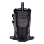 Hyperlite Remix Wake Bindings 2023 - A black wakeboard binding with a white logo on the top strap and a silver buckle.