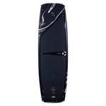 Hyperlite - Cryptic Wakeboard 2023 is a black wakeboard with white marbling and a black stripe across the top.