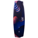 Hyperlite Eden Wakeboard 2023 - A navy blue wakeboard with a red and white logo on the top left side.