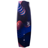 Hyperlite Eden Wakeboard 2023 - A navy blue wakeboard with a red and white logo on the top left side.