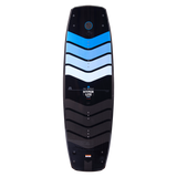 Hyperlite Murray Pro Wakeboard 2023 - A black wakeboard with a blue stripe and white lettering on top.