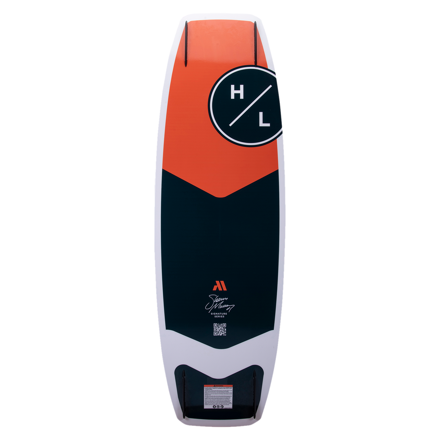 Hyperlite Murray Pro Wakeboard 2023 - A black, red, and white wakeboard with a distinctive "M" logo on top.